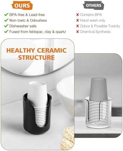 Sleek Multi-Functional Cup Dispenser for Bathroom and Kitchen