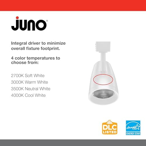 Juno Lighting R600L G2 LED Track Head 95W 50W Equivalent White Dimmable