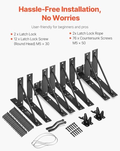 VEVOR Gate Corner Brace Bracket 2 Sets Black