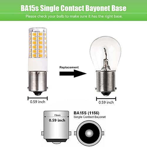 Makergroup BA15s 12V 3W LED Bulb 6000K 6pcs for Landscape Lighting