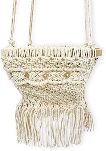Handmade Macrame Baby Swing Natural Rope Hammock for Kids