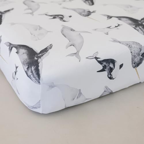 Pobibaby 2 Pack Ocean Crib Sheets for Baby Boy