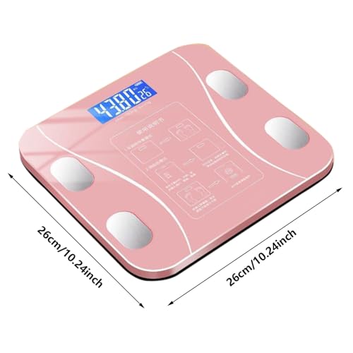Gooddyiyukey 500lbs Rechargeable Digital Bathroom Scale with BMI and Body Fat Tracking