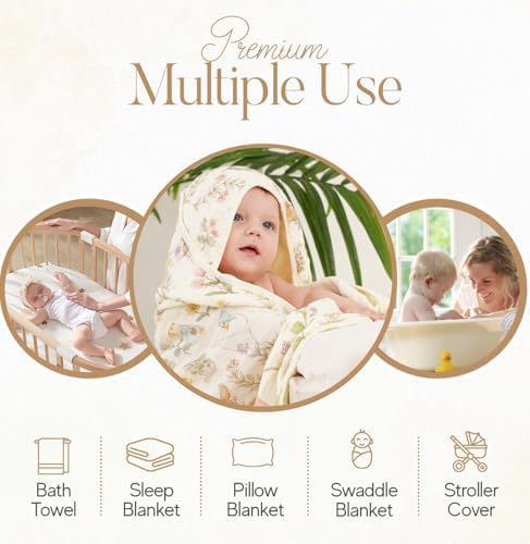 HardNok 4-Piece Ultra Soft Muslin Baby Towel Set