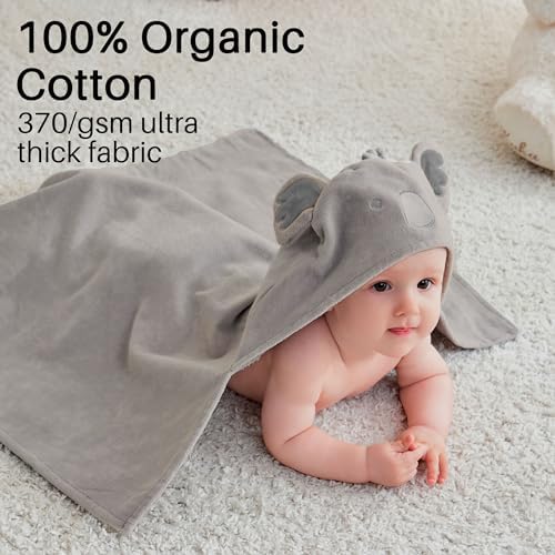 Viviland 2 Pack Hooded Baby Towels - Soft 100 Cotton 1