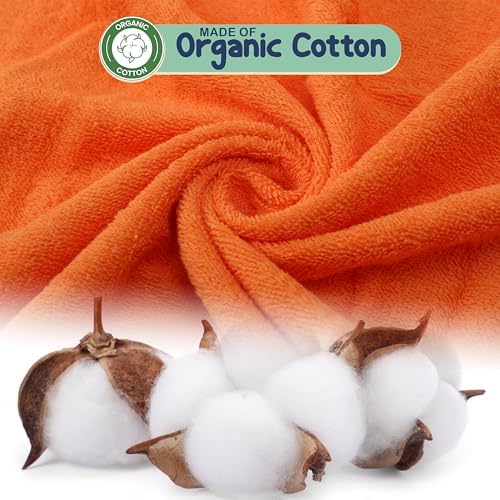 Mothers Choice Organic Baby Hooded Towel - 33x33 Inches Ultra Soft Absorbent