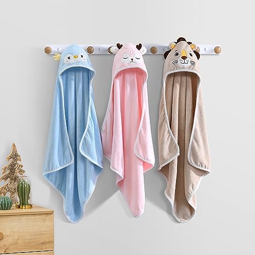 Jay Ava Plush Brown Lion Hooded Towel 315x315
