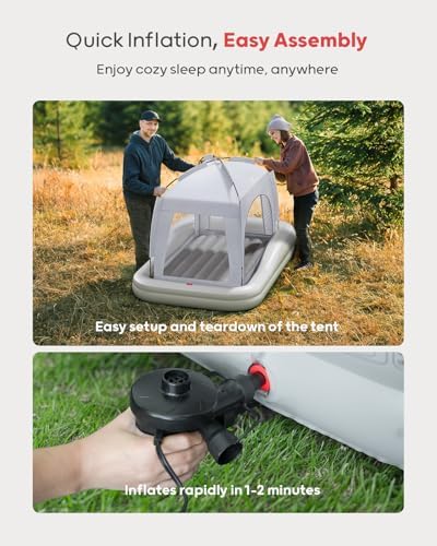 QPAU Toddler Travel Bed with Tent and Electric Pump