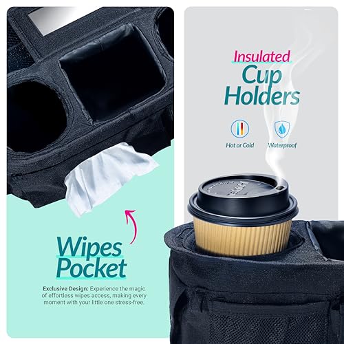 Swanoo Universal Stroller Organizer With Cup Holder