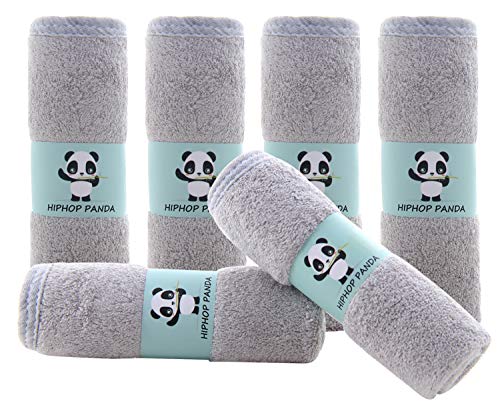 HIPHOP PANDA 2 Layer Bamboo Washcloths 6 Pack