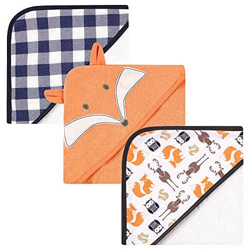 Hudson Baby Unisex Hooded Towels Fox One Size