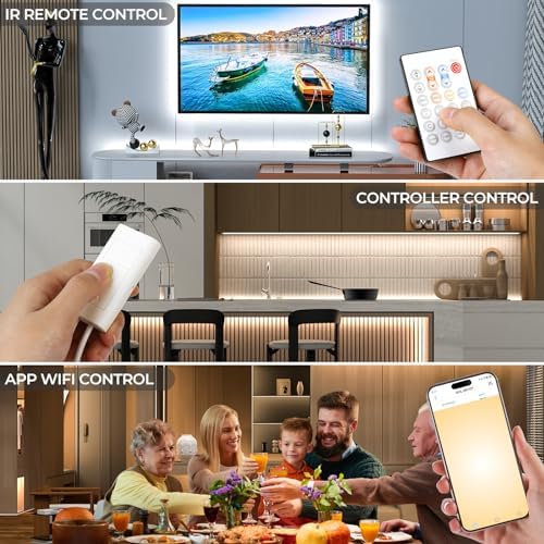 MY BEAUTY LIGHT 24V Smart WiFi Cob LED Strip Light 164ft