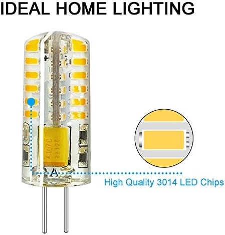 RAYHOO 10pcs G4 LED Bulbs 3W 12V White 6000K