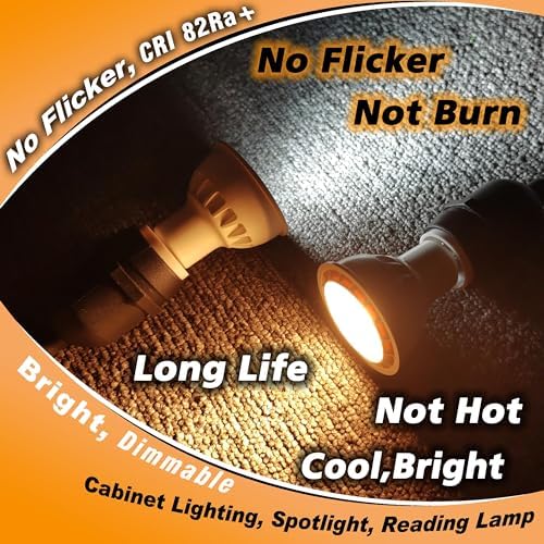 Heifymi Dimmable E17 LED Bulb 6W 3 Pack Warm White 2700K