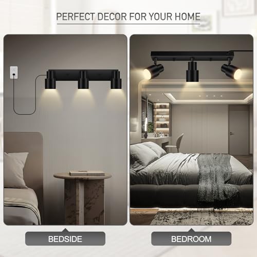 Bricosmocon 3 Light Black Track Lighting Ceiling Fixtures