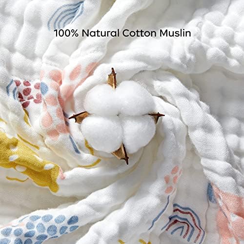 bc babycare 2-Pack Hooded Muslin Bath Towels 1