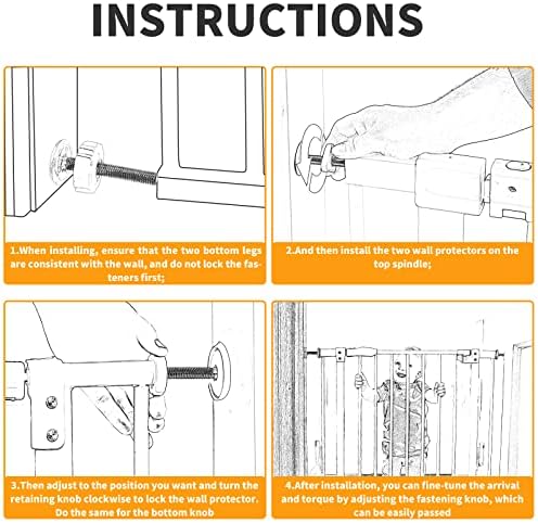 Unlorspy 4 Pack M10 Baby Gate Spindle Rods 1