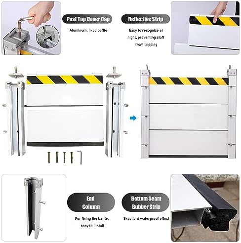 High Flood Control Baffle Door Barrier Aluminum Gate