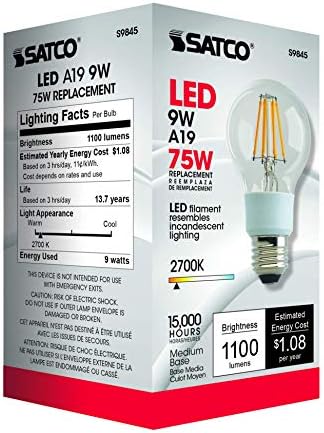 Satco S9845 Medium Light Bulb in Clear Finish 450 Inches