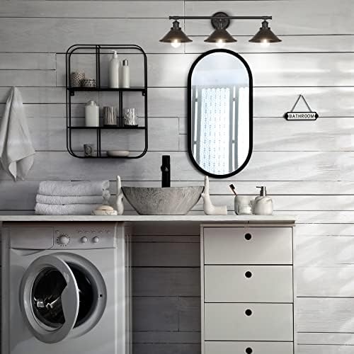 Licperron 3-Light Black Wall Vanity Light Fixture
