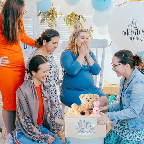 Pickmesh Blue Elephant Storage Basket with Gift Bag and Bow