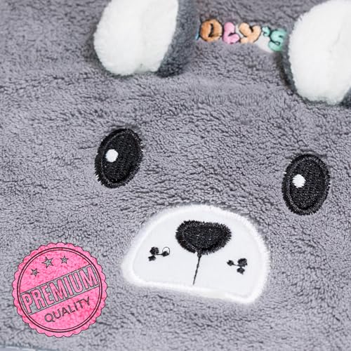 Iolys Hooded Baby Bath Towel 41x41 Large Grey