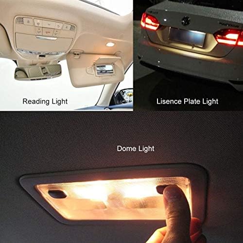 Noobibaba T10 Wedge Base LED Bulb 12V 1W 10-Pack Warm White 2700K