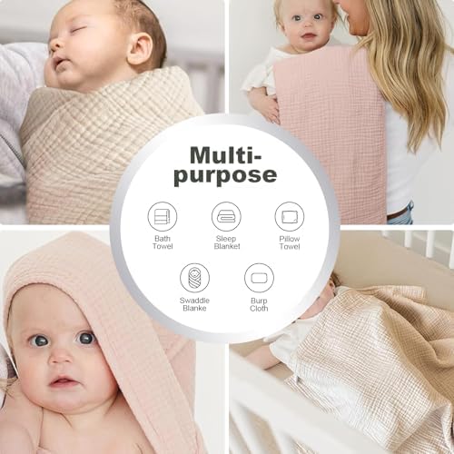 TinyTotsJoy Hooded Baby Towel 35x35 Inch Grey