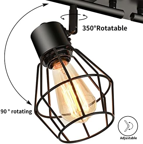 MUEOF 4-Light Track Ceiling Light with Adjustable Heads