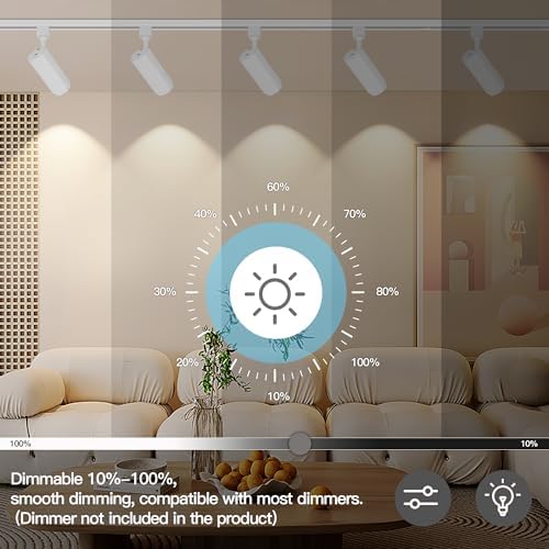 5CCT LED Track Light Heads 12W Dimmable 4Pack