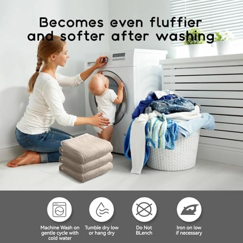 Arnzion Baby Hooded Towels 2 Pack Brown White 1