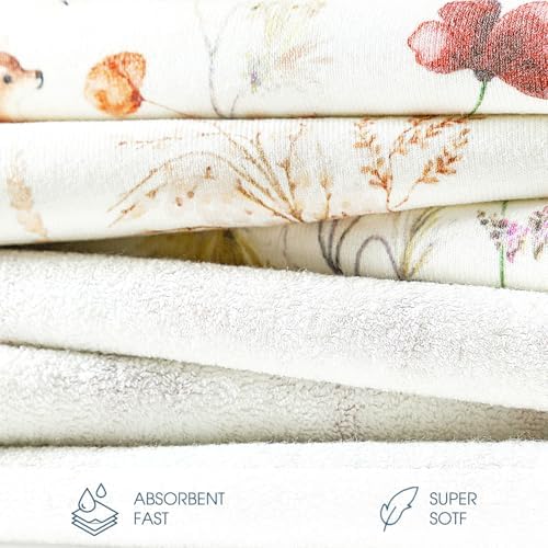 GRSSDER Baby Hooded Towel 2 Pack for Newborn