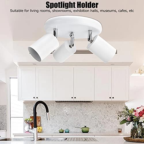 Ceiling Spotlight Holder with Rotatable Base Matte Black 3 Positions