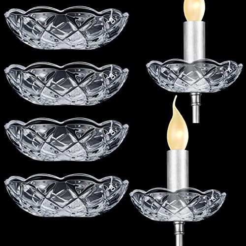 Bonuci 6 Pcs Crystal Chandelier Bobeche Replacement
