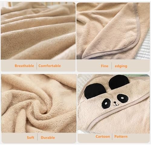 ROMASA Baby Bath Towel with Hooded Panda Design 1