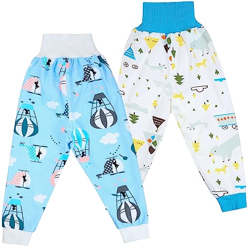 MooMoo Baby Waterproof Diaper Pants for Potty Training 2 Pack 1
