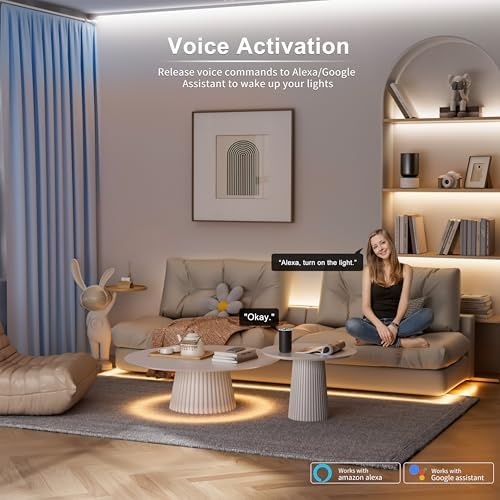 MIWISE CCT COB LED Strip Light Tunable White 20ft