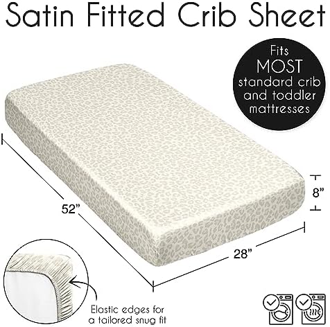 Sweet Jojo Designs Shabby Chic Leopard Print Crib Sheet