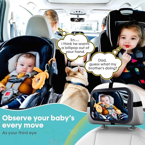 AMTIFO Baby Car Mirror 2-Pack for Two Seats
