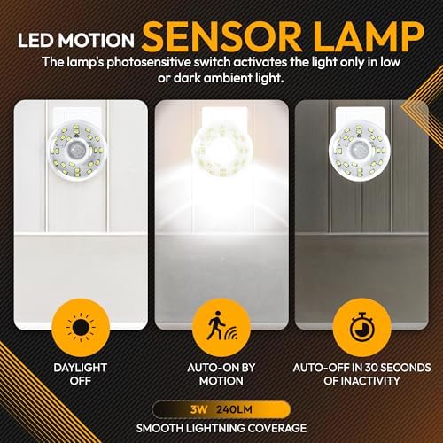 ShopN5 LED Motion Night Light with Flexible Neck