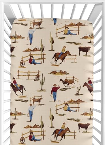 Sweet Jojo Designs Western Cowboy Crib Sheet Set 2 Pack