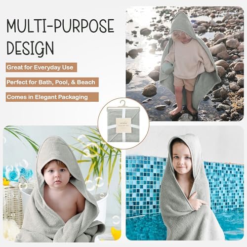 Infancie Organic Cotton Hooded Baby Towels 314 x 314 Moss Green