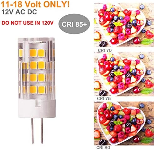 LEMENG G4 35W 12VACDC Warm White LED Bulb Pack of 6