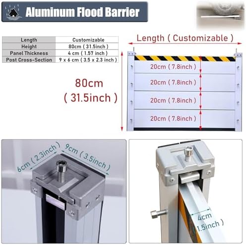 High Flood Control Baffle Detachable Flood Barriers for Outside 1