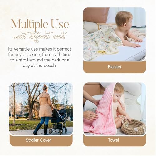 HardNok 4-Piece Ultra Soft Muslin Baby Towel Set