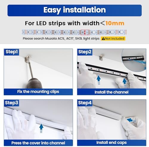 Muzata 164FT LED Strip Light Waterproof 96LEDsm