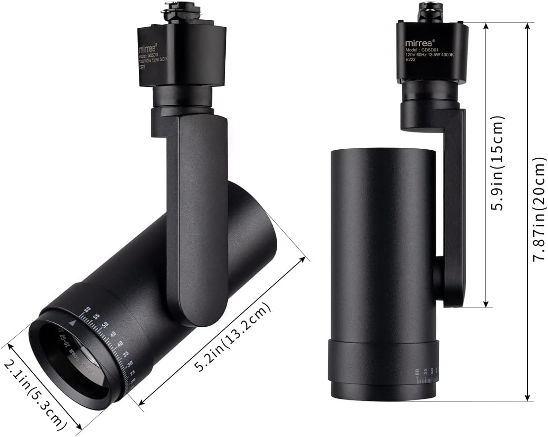 Mirrea LED Track Light Heads Pack of 3