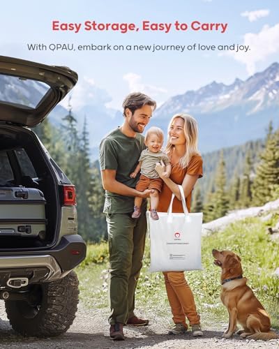 QPAU Toddler Travel Bed with Tent and Electric Pump