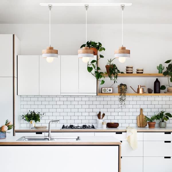 Dimmable Wooden Handle Pendant Light 32 Ft