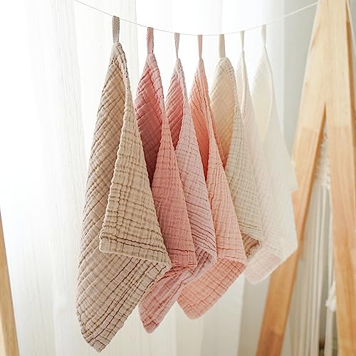 Konssy Baby Muslin Washcloths 7-Pack